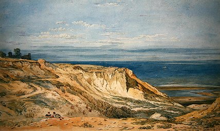 WikiOO.org - Енциклопедія образотворчого мистецтва - Живопис, Картини
 John Varley I (The Older) - Cliffs At Trimmingham