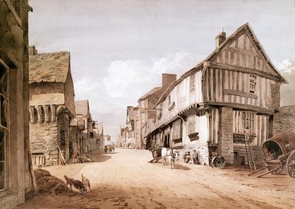 Wikioo.org - The Encyclopedia of Fine Arts - Painting, Artwork by John Varley I (The Older) - High Street, Conway