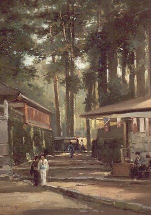 WikiOO.org - Енциклопедія образотворчого мистецтва - Живопис, Картини
 John Varley I (The Older) - Japanese Street Scene