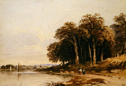 Wikioo.org - The Encyclopedia of Fine Arts - Painting, Artwork by John Varley I (The Older) - River Landscape