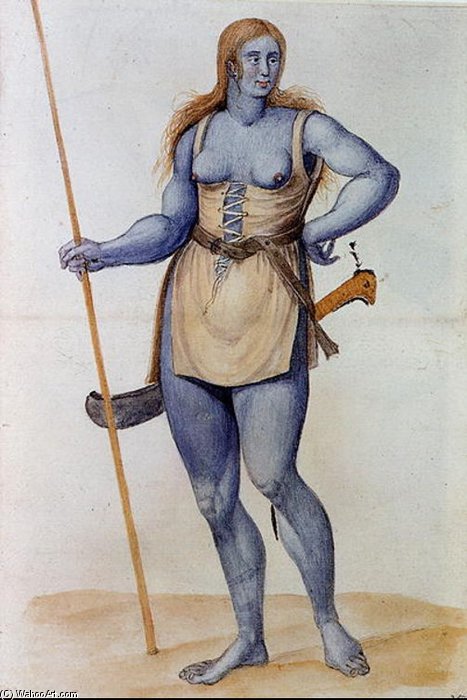 WikiOO.org - Encyclopedia of Fine Arts - Schilderen, Artwork John White Alexander - Ancient British Woman Large