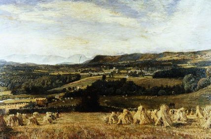 Wikioo.org - The Encyclopedia of Fine Arts - Painting, Artwork by John William Buxton Knight - Cartmel Priory And Langdale Pikes