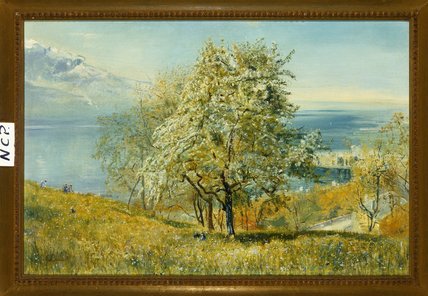 Wikioo.org - The Encyclopedia of Fine Arts - Painting, Artwork by John William Inchbold - An Alpine Lake