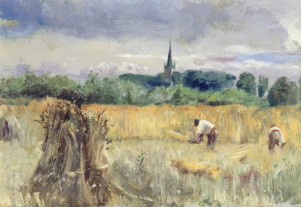 WikiOO.org - Encyclopedia of Fine Arts - Maleri, Artwork John William Inchbold - Harvest Field