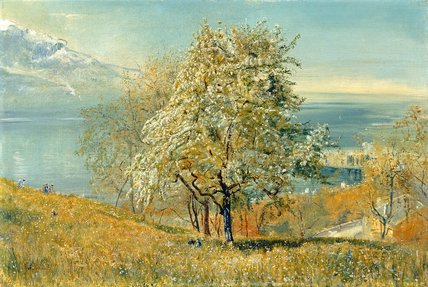 Wikioo.org - The Encyclopedia of Fine Arts - Painting, Artwork by John William Inchbold - The Lake Of Geneva