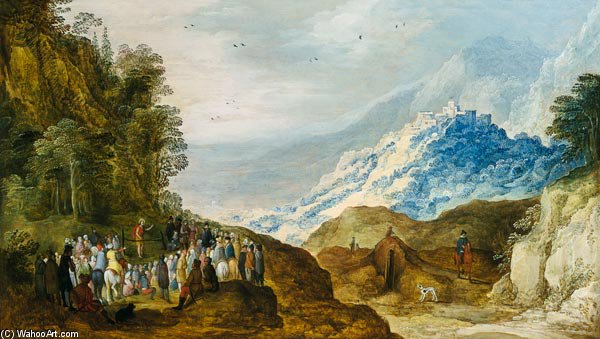 WikiOO.org - Енциклопедия за изящни изкуства - Живопис, Произведения на изкуството Joos De Momper - The Sermon On The Mount