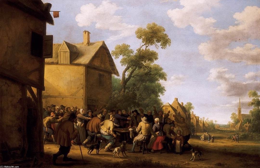 WikiOO.org - Encyclopedia of Fine Arts - Lukisan, Artwork Joost Cornelisz Droochsloot - Brawling Peasants