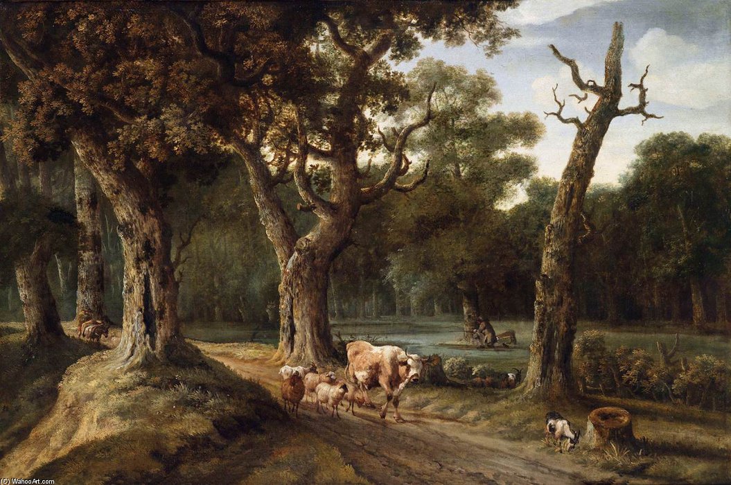 Wikioo.org - The Encyclopedia of Fine Arts - Painting, Artwork by Joris Abrahamsz Van Der Haagen - Forest Landscape
