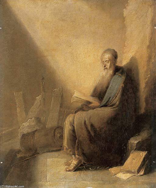 WikiOO.org - Enciklopedija likovnih umjetnosti - Slikarstvo, umjetnička djela Joseph Henry Sharp - Saint Paul Imprisoned At Philippi