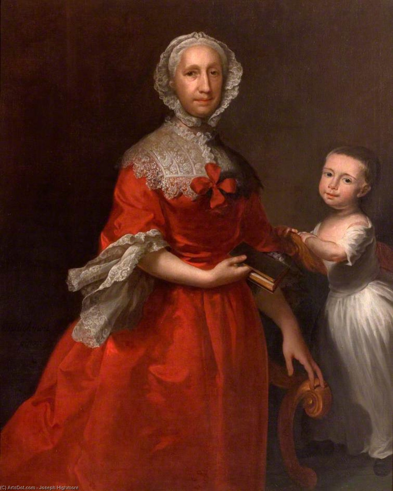 Wikioo.org - The Encyclopedia of Fine Arts - Painting, Artwork by Joseph Highmore - Isabella Lee And Her Grandson, William Waller