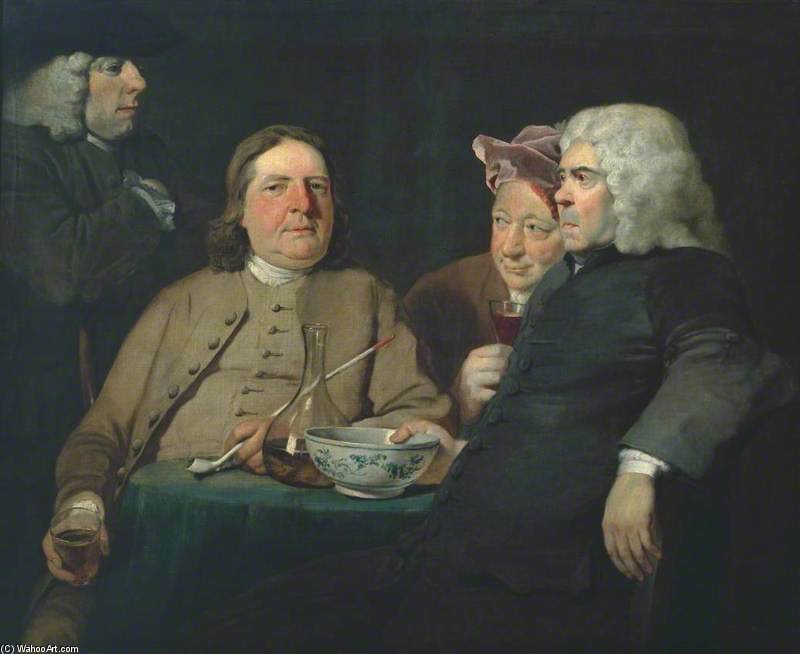 WikiOO.org - אנציקלופדיה לאמנויות יפות - ציור, יצירות אמנות Joseph Highmore - Mr Oldham And His Guests