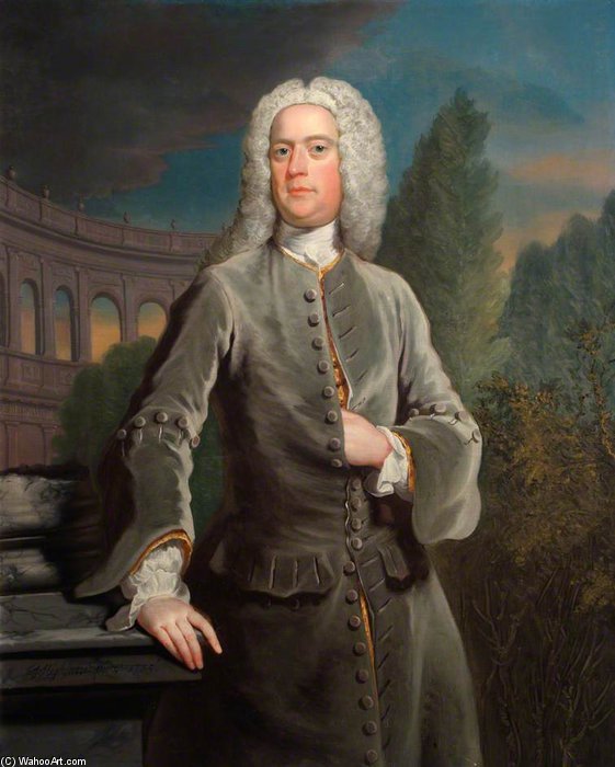 WikiOO.org - Енциклопедия за изящни изкуства - Живопис, Произведения на изкуството Joseph Highmore - Portrait Of A Gentleman