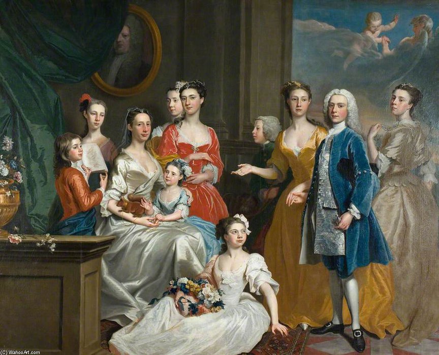 Wikioo.org – La Enciclopedia de las Bellas Artes - Pintura, Obras de arte de Joseph Highmore - La familia de E. Lancelot Lee