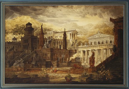 Wikioo.org – La Enciclopedia de las Bellas Artes - Pintura, Obras de arte de Joseph Michael Gandy - Una reconstrucción de Sparta