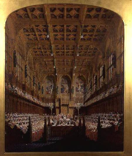 Wikioo.org - Bách khoa toàn thư về mỹ thuật - Vẽ tranh, Tác phẩm nghệ thuật Joseph Nash - Queen Victoria In The House Of Lords