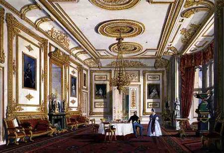 Wikioo.org - The Encyclopedia of Fine Arts - Painting, Artwork by Joseph Nash - The White Drawing Room At Windsor Castle