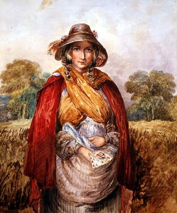 Wikioo.org - The Encyclopedia of Fine Arts - Painting, Artwork by Joshua Cristall - The Peddler Woman
