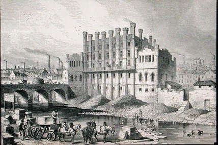 Wikioo.org - The Encyclopedia of Fine Arts - Painting, Artwork by Josiah Wood Whymper - The Castle Grinding Mill At Sheffield