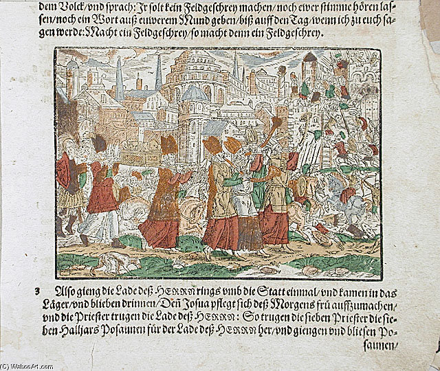WikiOO.org - Encyclopedia of Fine Arts - Målning, konstverk Jost Amman - The Priests Carry The Ark Of The Covenant