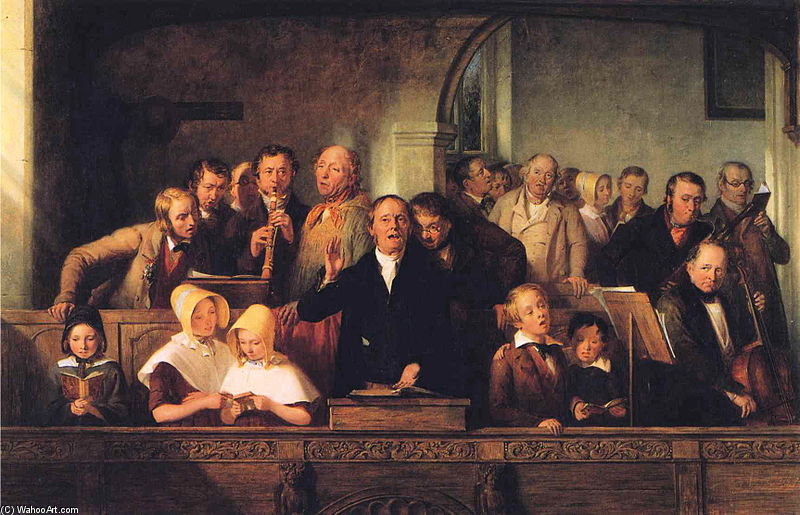 Wikioo.org – L'Enciclopedia delle Belle Arti - Pittura, Opere di Thomas George Webster - A Village Choir -