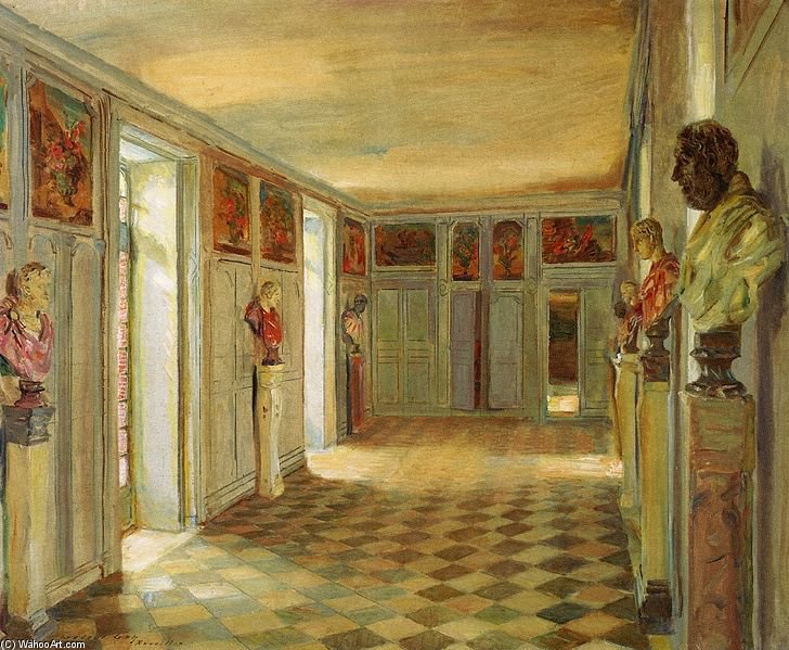 Wikioo.org - The Encyclopedia of Fine Arts - Painting, Artwork by Walter Gay - Galerie Des Bustes, Château Du Reveillon