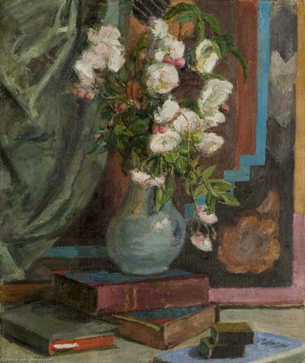 WikiOO.org - دایره المعارف هنرهای زیبا - نقاشی، آثار هنری Vanessa Bell - White Roses