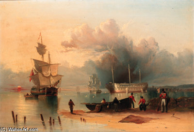 WikiOO.org - دایره المعارف هنرهای زیبا - نقاشی، آثار هنری Nicholas Matthew Condy - Troops On The Shore