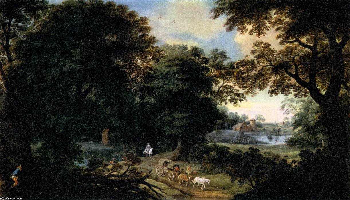 Wikioo.org - The Encyclopedia of Fine Arts - Painting, Artwork by Hendrik Van Der Borcht - Forest Landscape