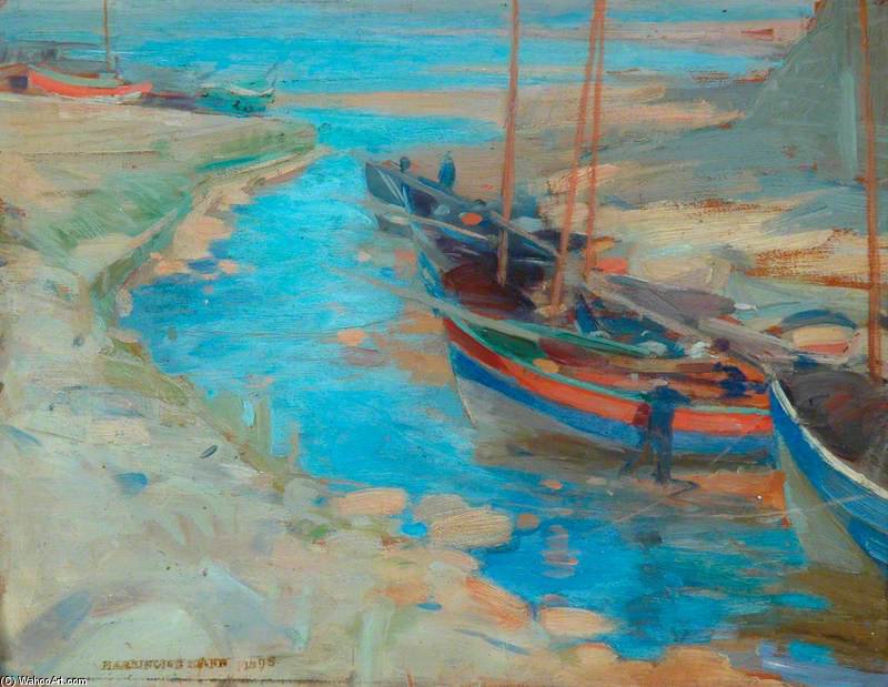 Wikioo.org - The Encyclopedia of Fine Arts - Painting, Artwork by Harrington Mann - Low Tide On The Beck