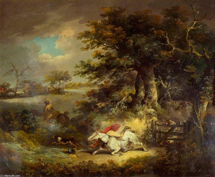 Wikioo.org – L'Encyclopédie des Beaux Arts - Peinture, Oeuvre de George Morland - chasse Scène