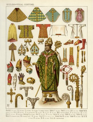 Wikioo.org - Encyklopedia Sztuk Pięknych - Malarstwo, Grafika Albert Kretschmer - Ecclesiastical Costume
