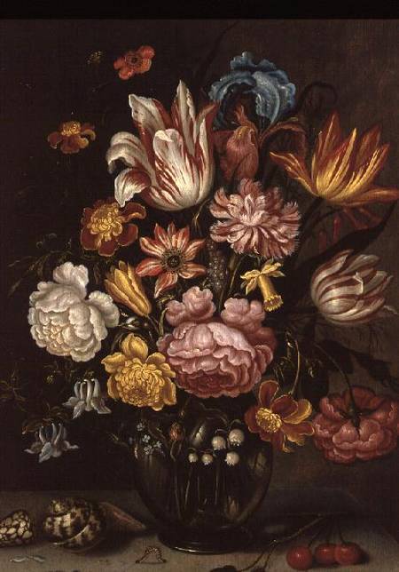 WikiOO.org - Encyclopedia of Fine Arts - Lukisan, Artwork Abraham Bosschaert - Still Life Of Flowers In An Ovoid Vase