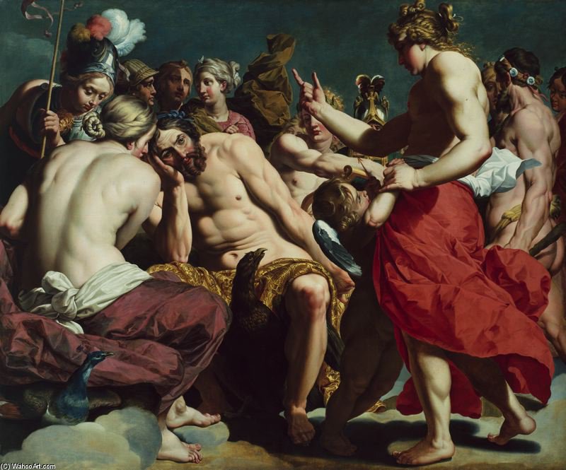 Wikioo.org – L'Enciclopedia delle Belle Arti - Pittura, Opere di Abraham Janssens - Jupiter rimproverò