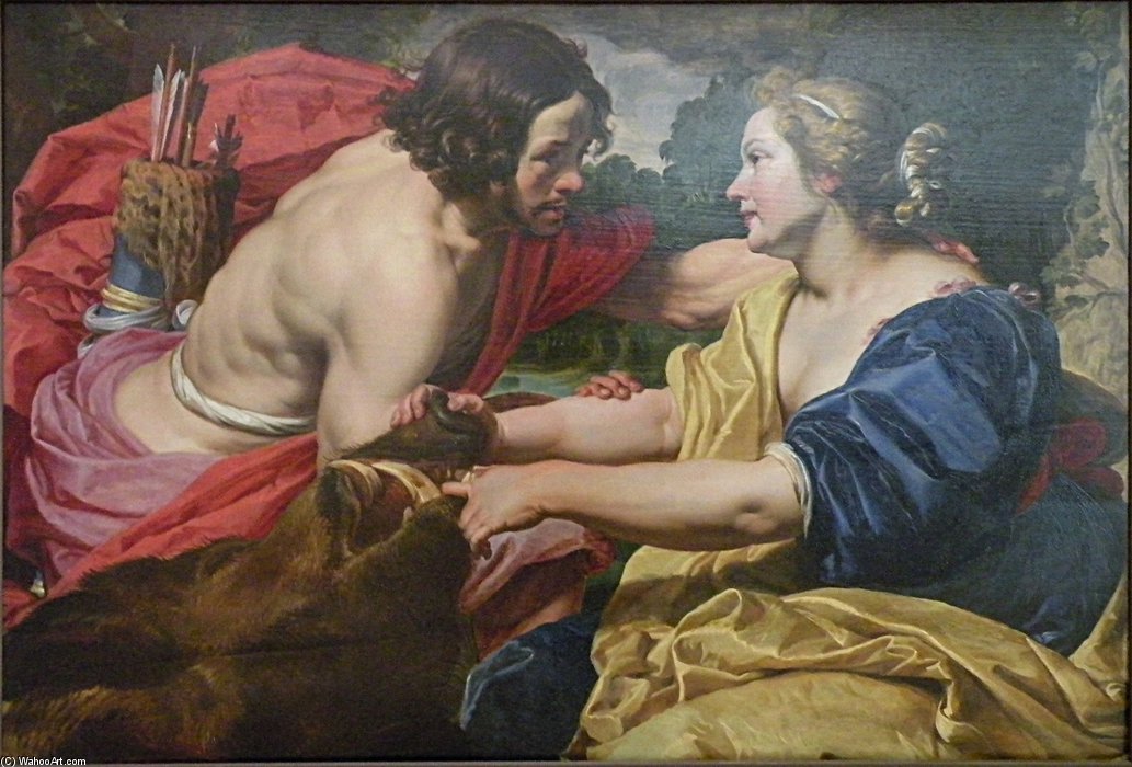 Wikioo.org - The Encyclopedia of Fine Arts - Painting, Artwork by Abraham Janssens - Meleagre Et Atalante