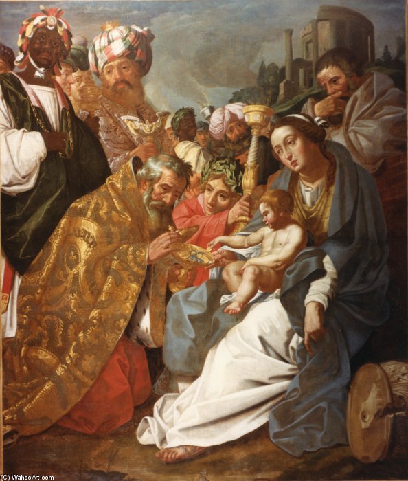 Wikioo.org - The Encyclopedia of Fine Arts - Painting, Artwork by Abraham Janssens - The Adoration Of The Magi