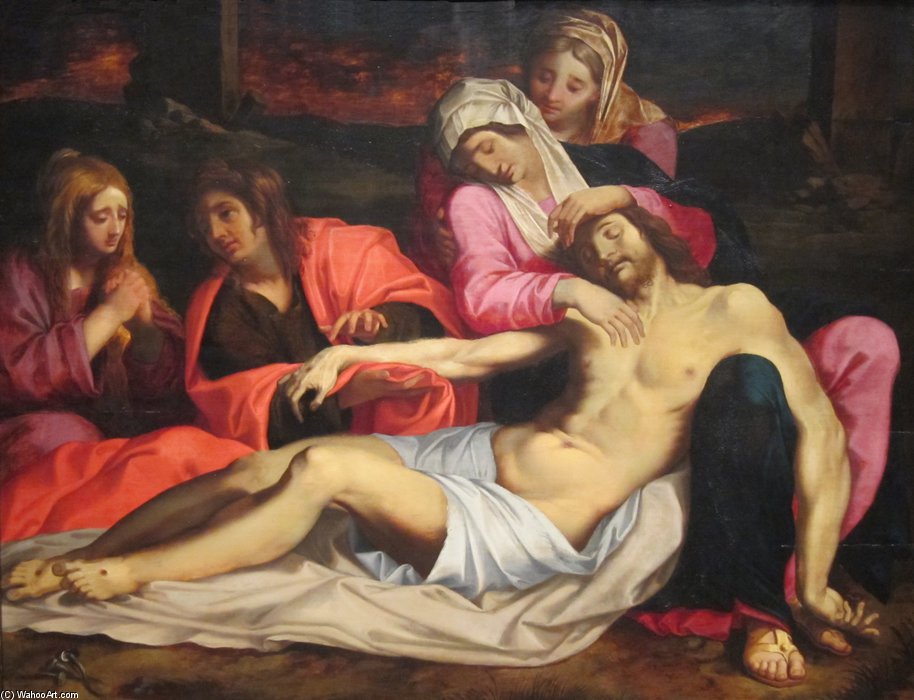 Wikioo.org - The Encyclopedia of Fine Arts - Painting, Artwork by Abraham Janssens - The Lamentation Of Christ,