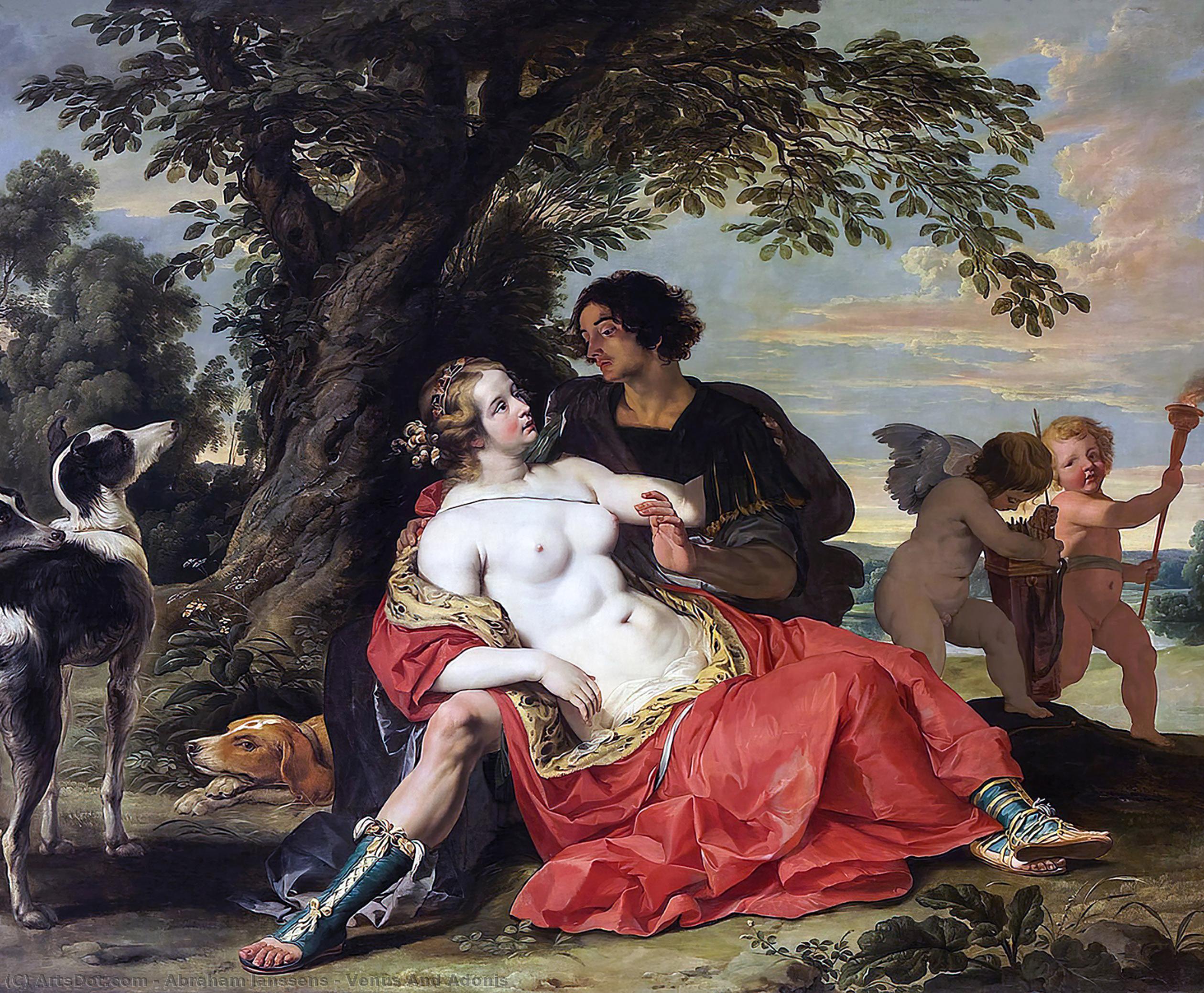 Wikioo.org - The Encyclopedia of Fine Arts - Painting, Artwork by Abraham Janssens - Venus And Adonis
