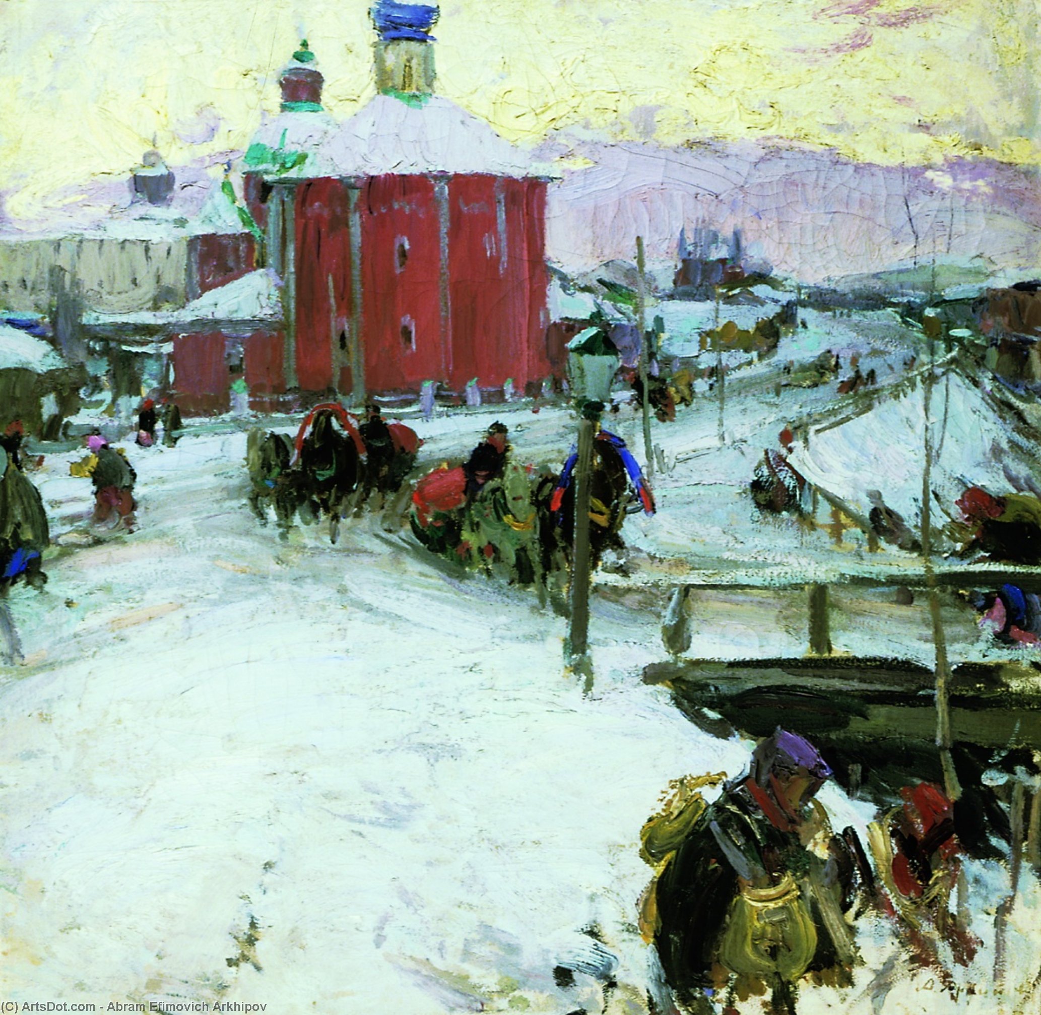 WikiOO.org - Encyclopedia of Fine Arts - Festés, Grafika Abram Efimovich Arkhipov - Winter