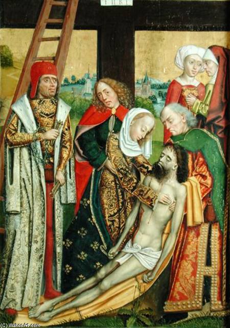 Wikioo.org - The Encyclopedia of Fine Arts - Painting, Artwork by Absolon Stumme - Descent From The Cross, From The Dome Altar