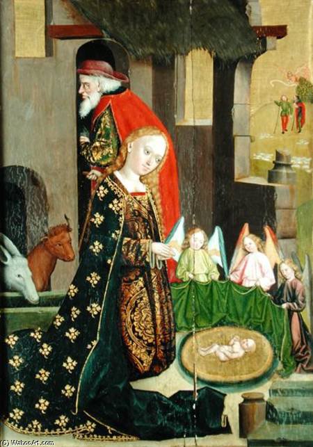 Wikioo.org - The Encyclopedia of Fine Arts - Painting, Artwork by Absolon Stumme - Nativity, From The Dome Altar