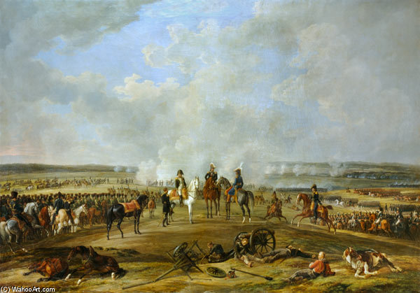 Wikioo.org - The Encyclopedia of Fine Arts - Painting, Artwork by Adam Albrecht - Napoleon And His Troops At Beshenkovichi, 24th July