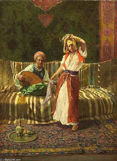 Wikioo.org - The Encyclopedia of Fine Arts - Painting, Artwork by Addison Thomas Millar - Arab Dancing Girl