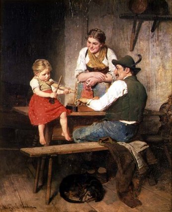 WikiOO.org - Encyclopedia of Fine Arts - Maleri, Artwork Adolf Eberle - The Happy Family