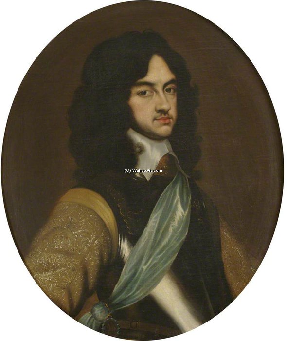 Wikioo.org - The Encyclopedia of Fine Arts - Painting, Artwork by Adriaen Hanneman - Charles Ii As Prince Of Wales