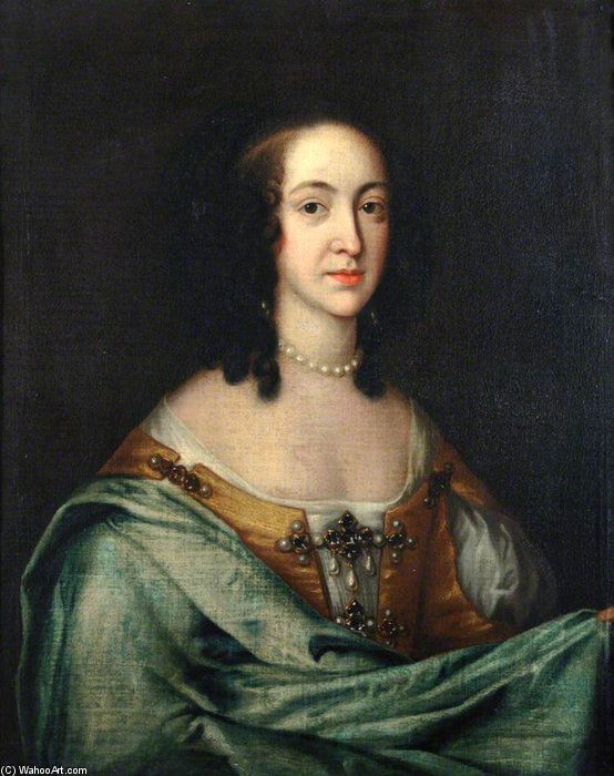 WikiOO.org - Encyclopedia of Fine Arts - Målning, konstverk Adriaen Hanneman - The Wife Of The First Duke Of Bolton