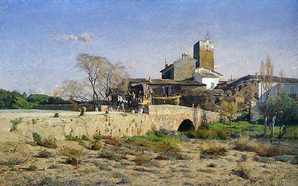 Wikioo.org - สารานุกรมวิจิตรศิลป์ - จิตรกรรม Adrian Scott Stokes - A Winter Afternoon In Provence