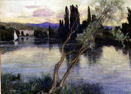 WikiOO.org - Encyclopedia of Fine Arts - Lukisan, Artwork Adrian Scott Stokes - An Evening On The Seine