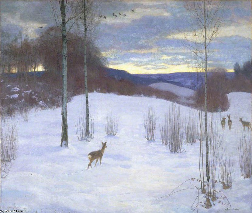 Wikioo.org - สารานุกรมวิจิตรศิลป์ - จิตรกรรม Adrian Scott Stokes - Snow In The Tyrol
