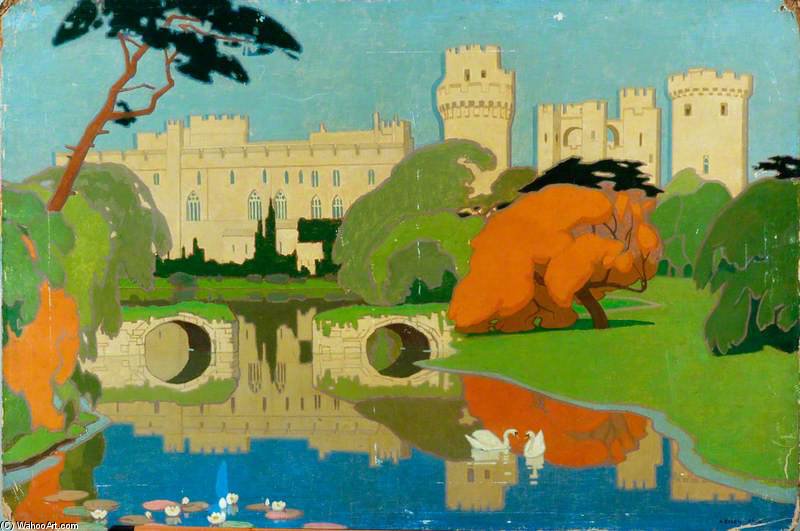 WikiOO.org - Encyclopedia of Fine Arts - Maleri, Artwork Adrian Scott Stokes - Warwick Castle