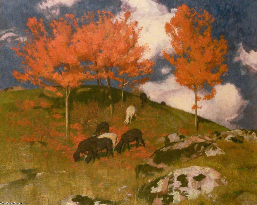 WikiOO.org - אנציקלופדיה לאמנויות יפות - ציור, יצירות אמנות Adrian Scott Stokes - Wild Cherries In The South Tyrol, Austria